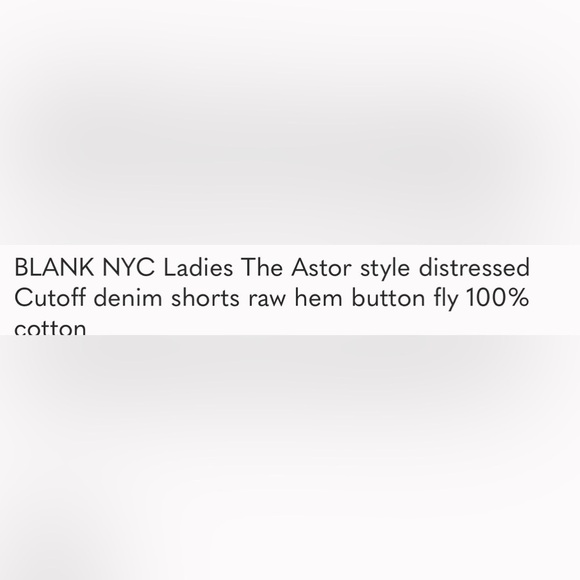 BLANKNYC THE ASTOR DISTRESSED CUTOFF BUTTON FLY DENIM SHORTS 29 NEW - Picture 5 of 5